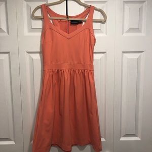 Coral Knee Length Dress
